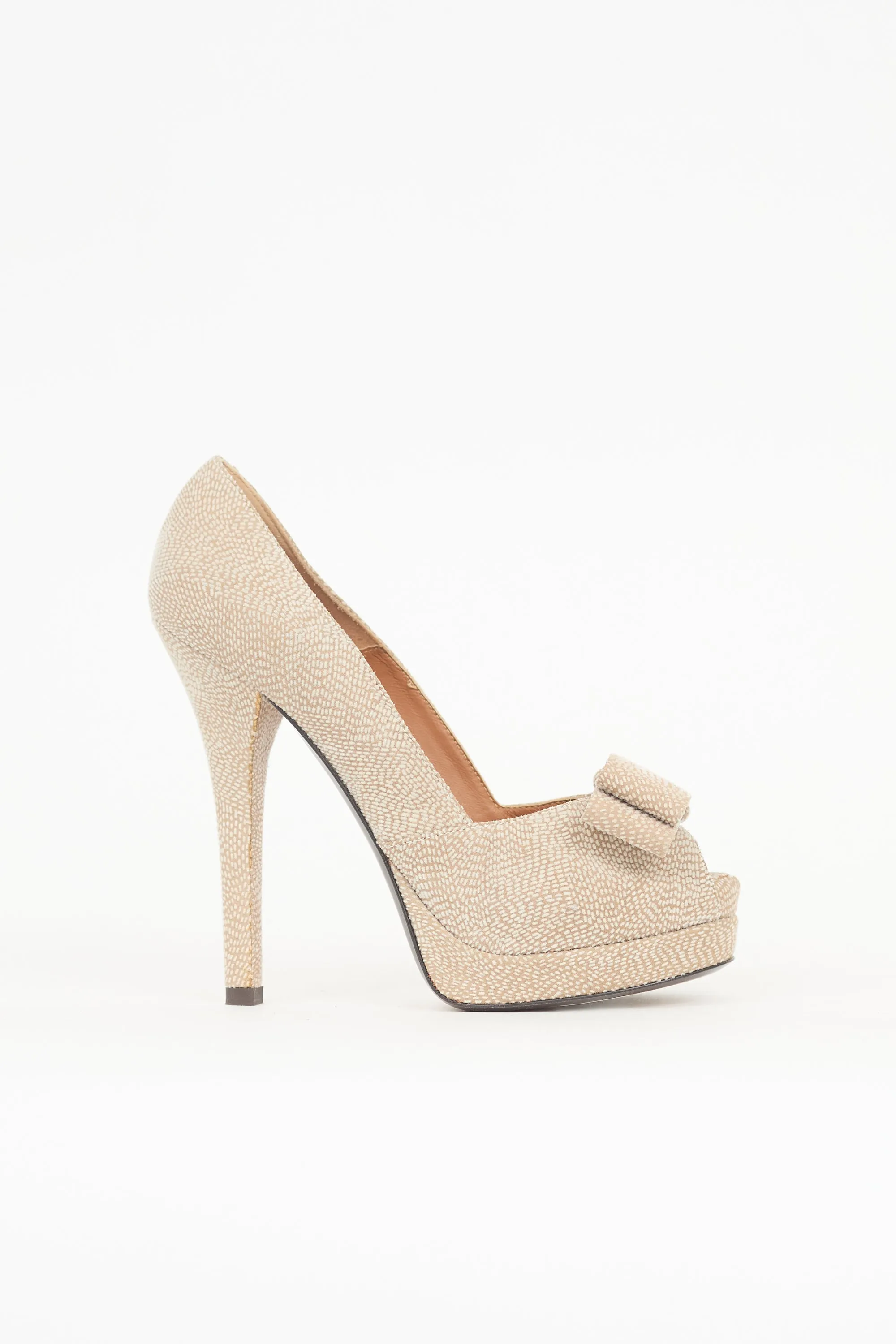 Textured Suede Bow Pump sold by VSP Consignment