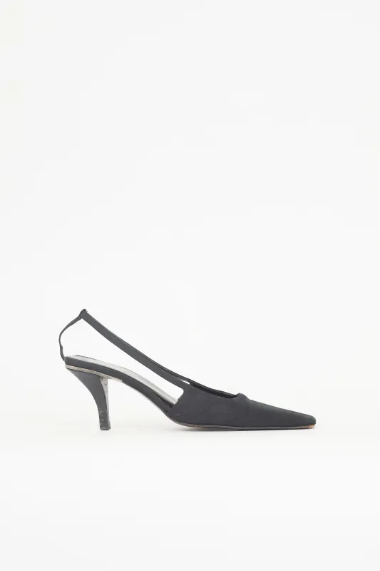 SS 1998 Satin Cut Out Pump sold by VSP Consignment