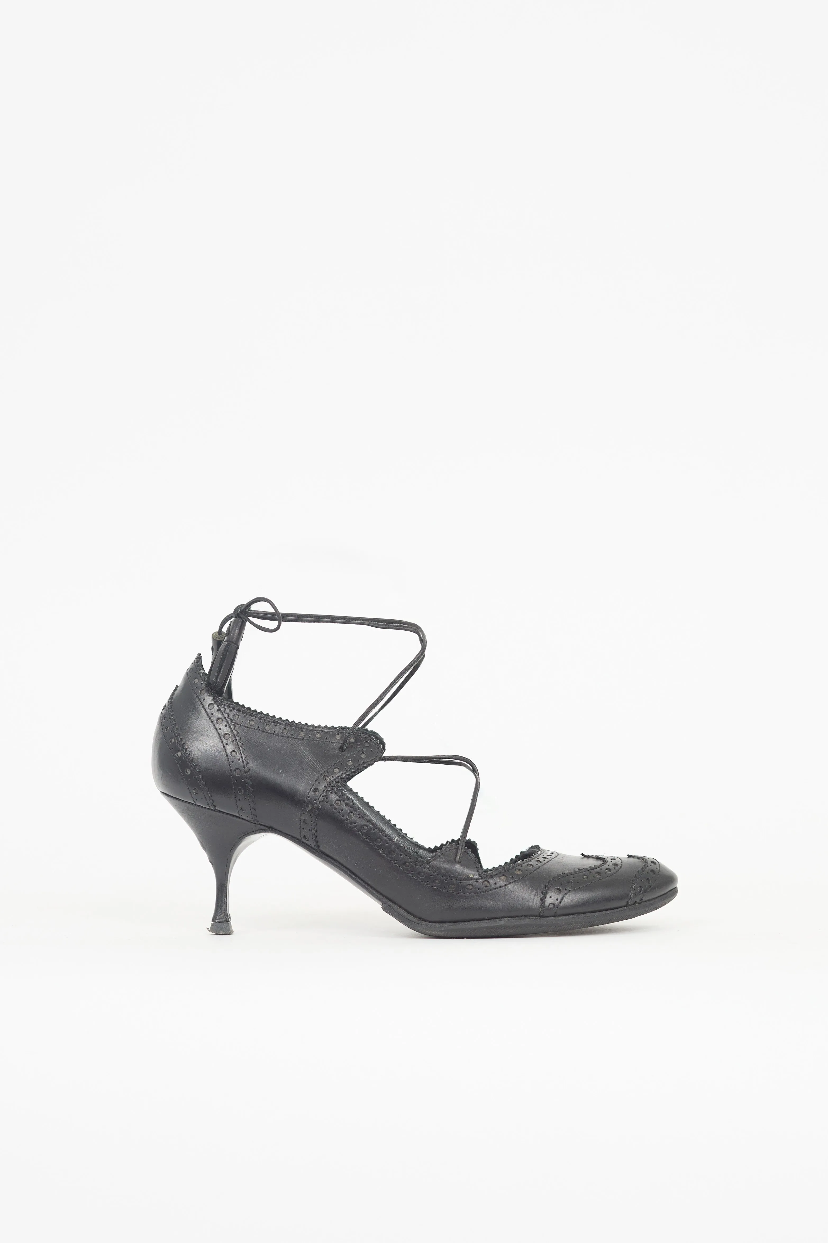 Leather Brogue Pump sold by VSP Consignment