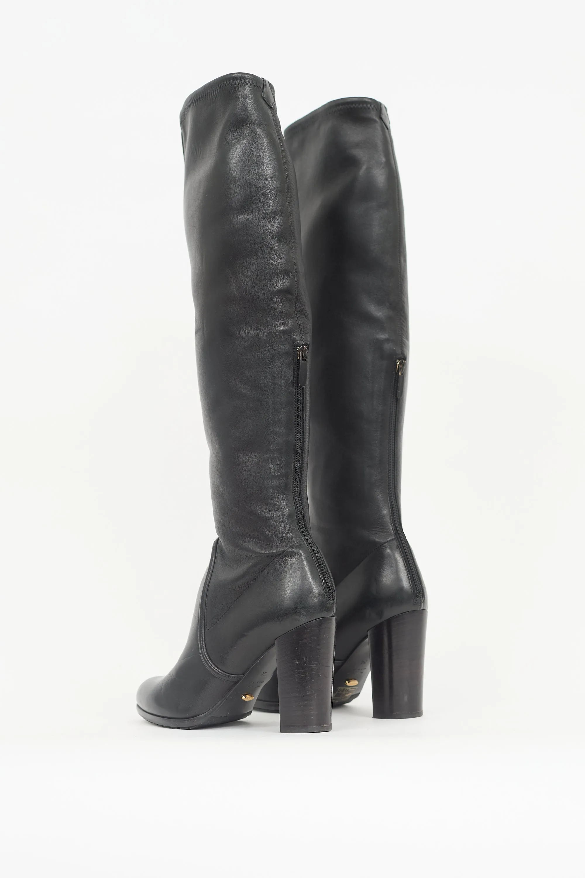 Leather Knee Boot sold by VSP Consignment product image thumbnail 4