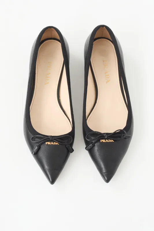 Pointed Toe Logo Flat sold by VSP Consignment