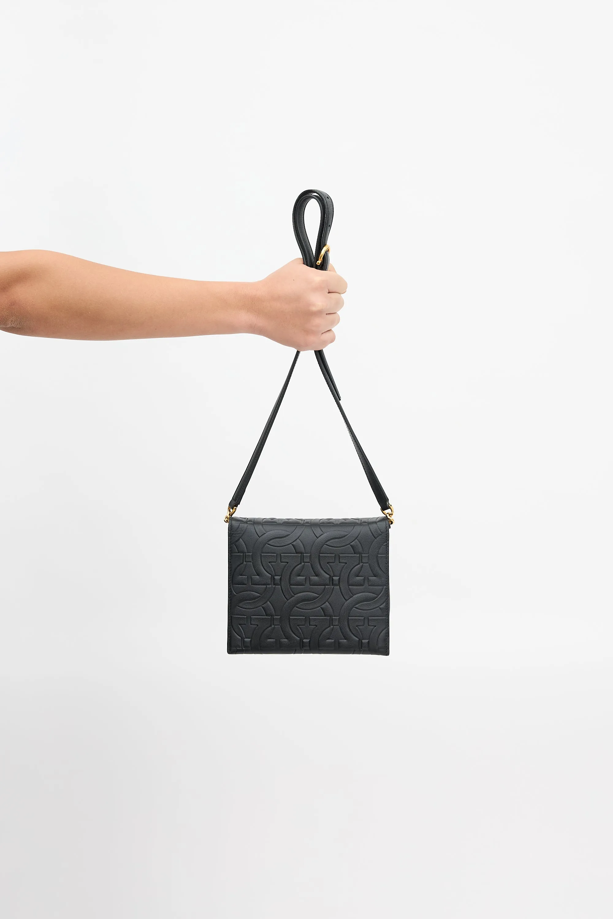 Leather Gancini Trifolio Bag sold by VSP Consignment product image thumbnail 3