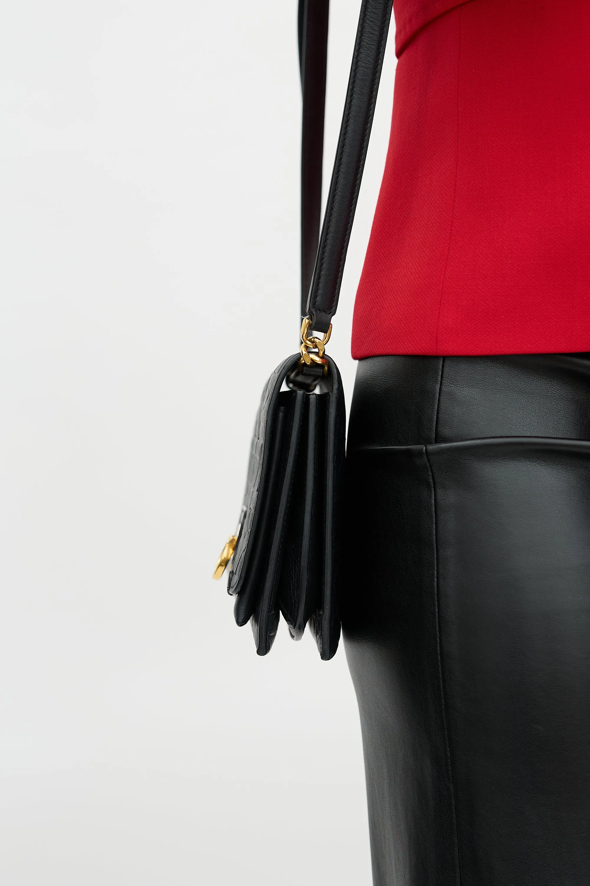 Leather Gancini Trifolio Bag sold by VSP Consignment product image thumbnail 5