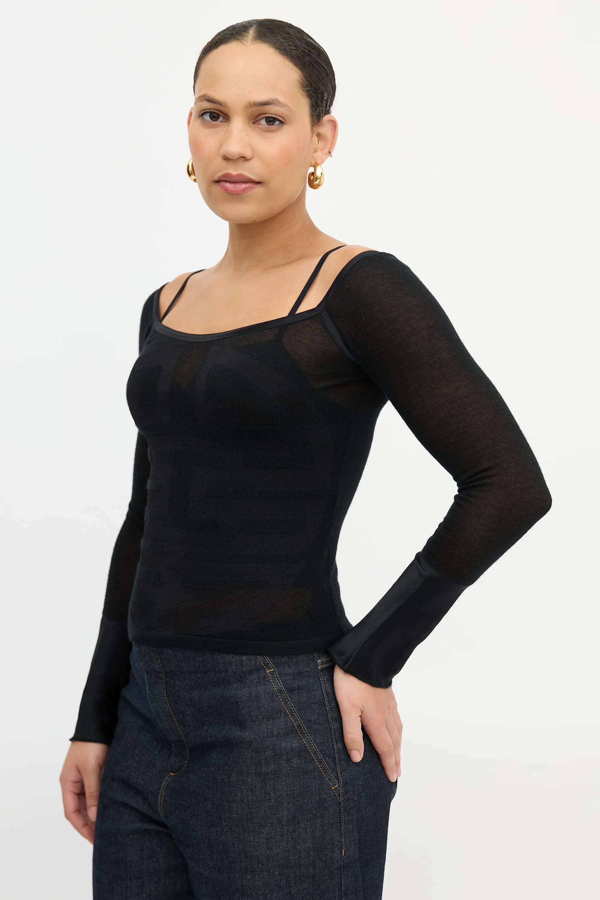 Silk Knit Symbol Top sold by VSP Consignment product image thumbnail 3