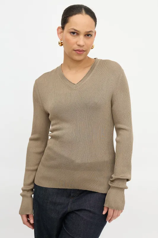Silk Ribbed Knit Top made by Tom Ford