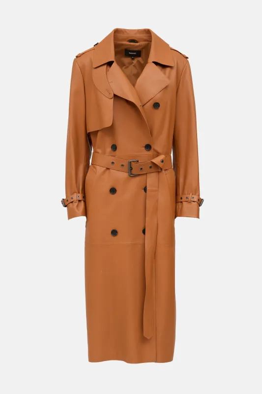 Leather Gael-V Maxi Trench Coat sold by VSP Consignment