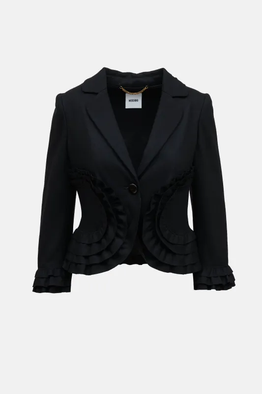 Wool Ruffle Blazer sold by VSP Consignment