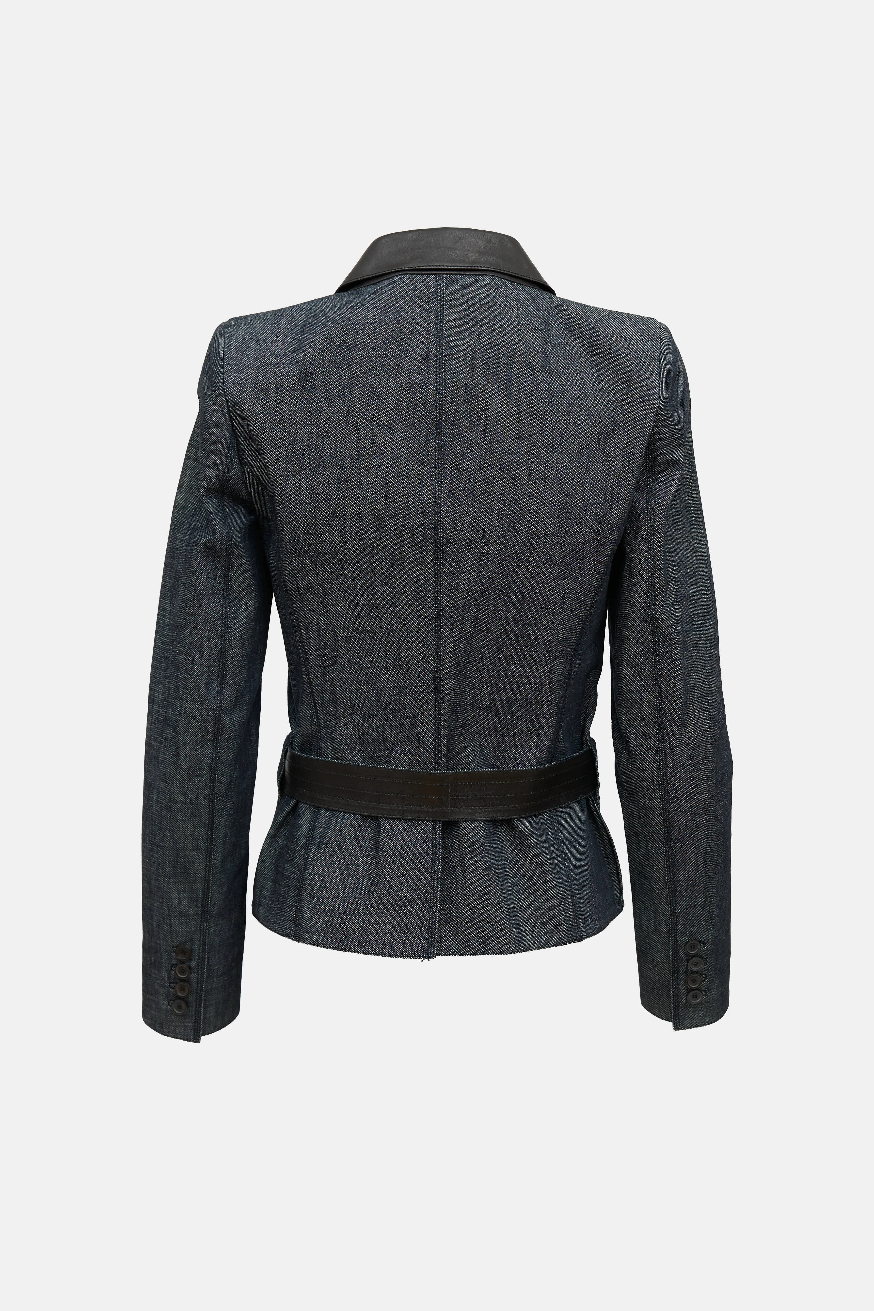 Denim and Leather Trim Blazer sold by VSP Consignment product image thumbnail 2