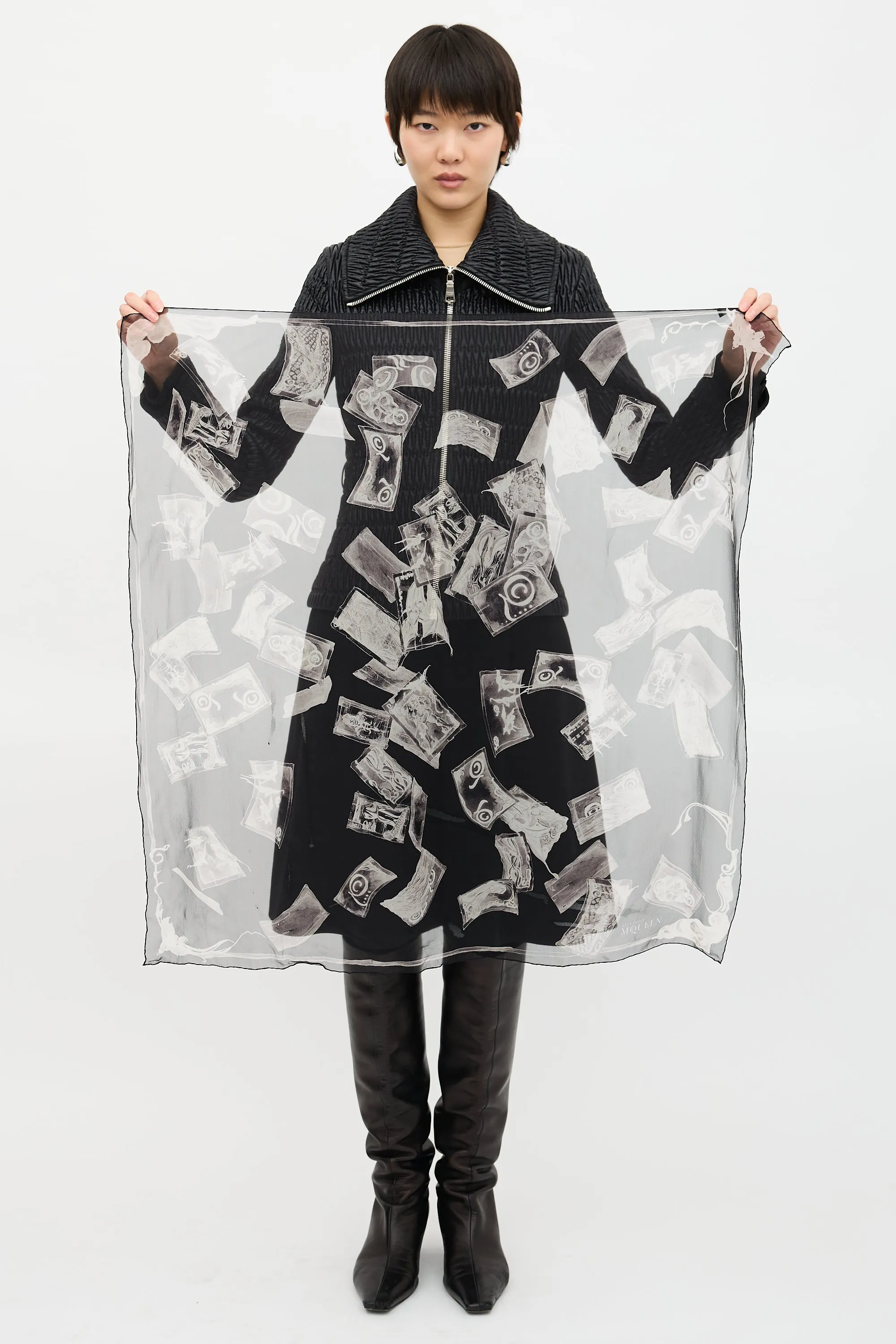 Silk Printed Scarf sold by VSP Consignment product image thumbnail 2