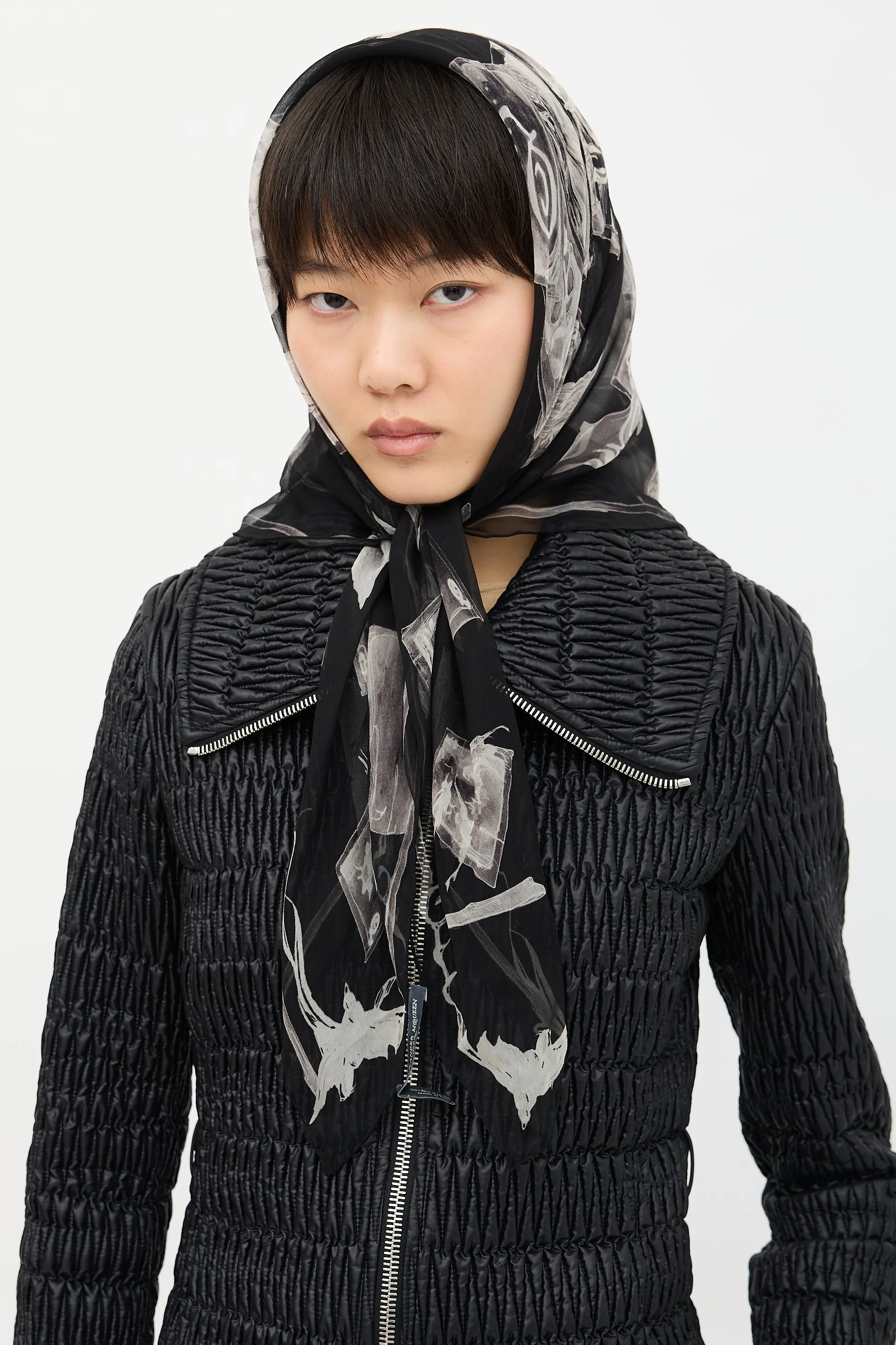 Silk Printed Scarf sold by VSP Consignment