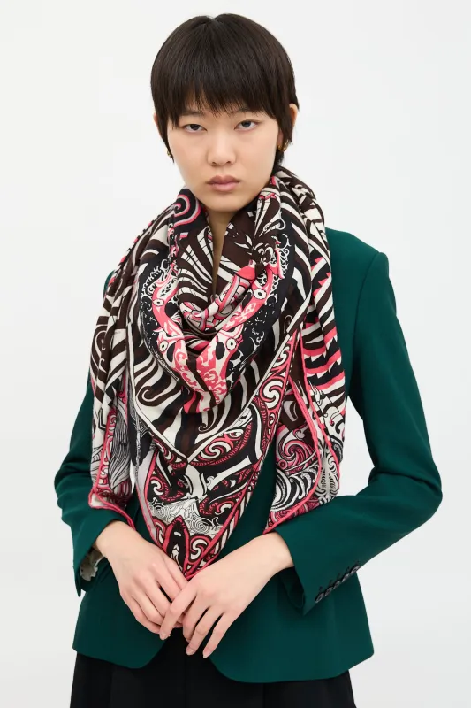 Silk & Cashmere Kawa Ora 140 Scarf made by Hermes