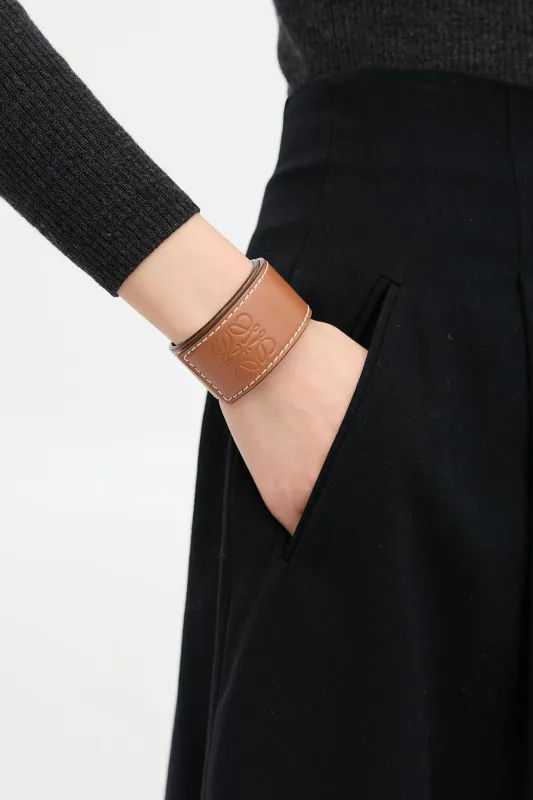 Leather Slap Bracelet made by Loewe