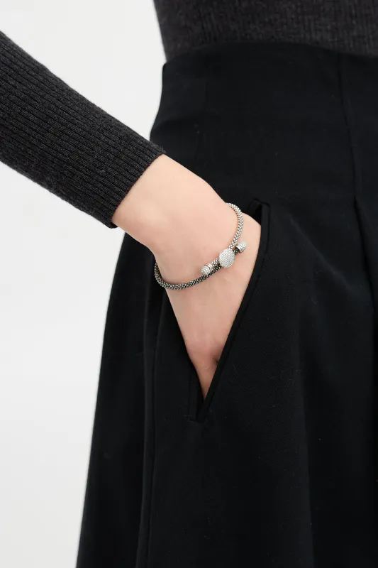 Sterling Silver & Rhodium Star Dust Toggle Bracelet sold by VSP Consignment