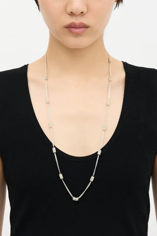 Sterling Silver Effervescence Star Station Necklace sold by VSP Consignment