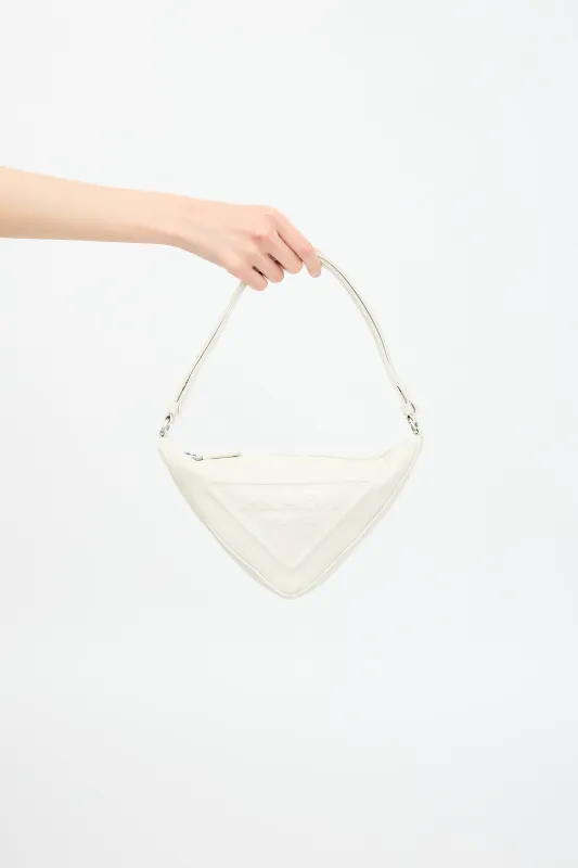 Leather Triangle Shoulder Bag made by Prada