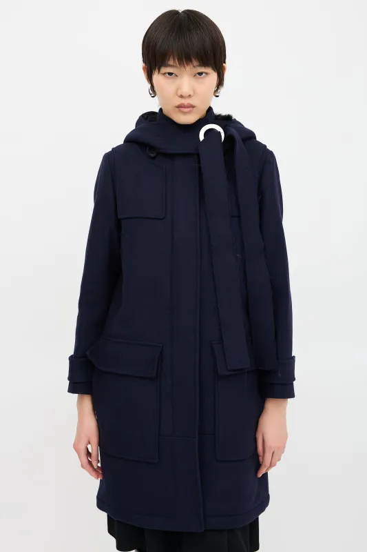 Wool & Fur Trimmed Coat made by Proenza Schouler