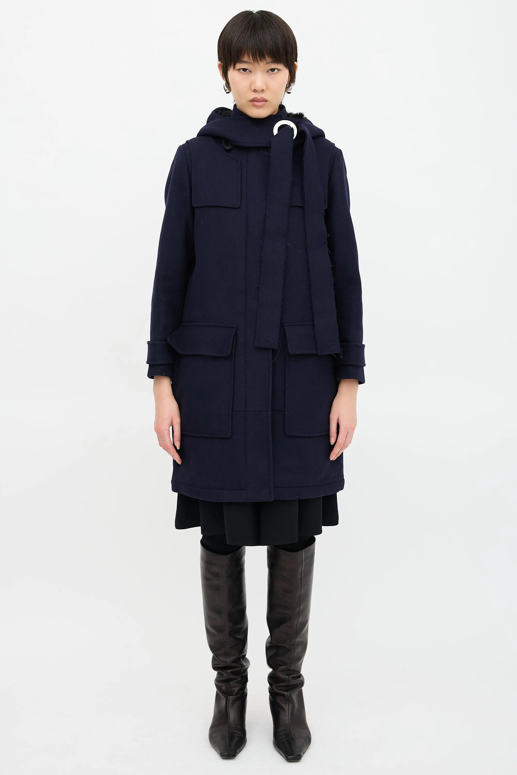 Wool & Fur Trimmed Coat sold by VSP Consignment product image thumbnail 2