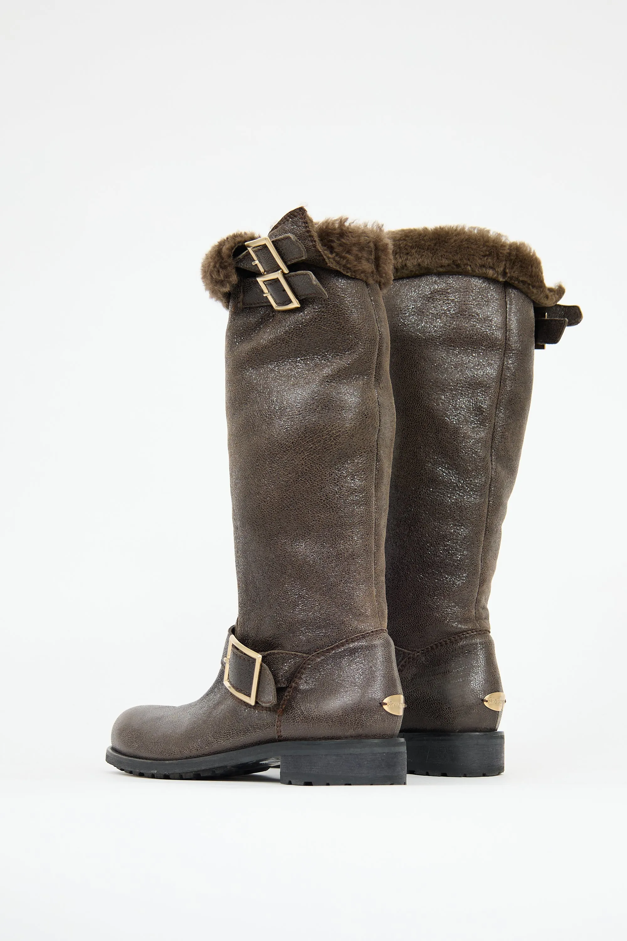 Shearling Biker Boot sold by VSP Consignment product image thumbnail 4