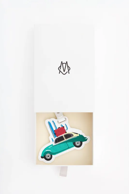 Leather & Embroidery Cab Luggage Tag sold by VSP Consignment