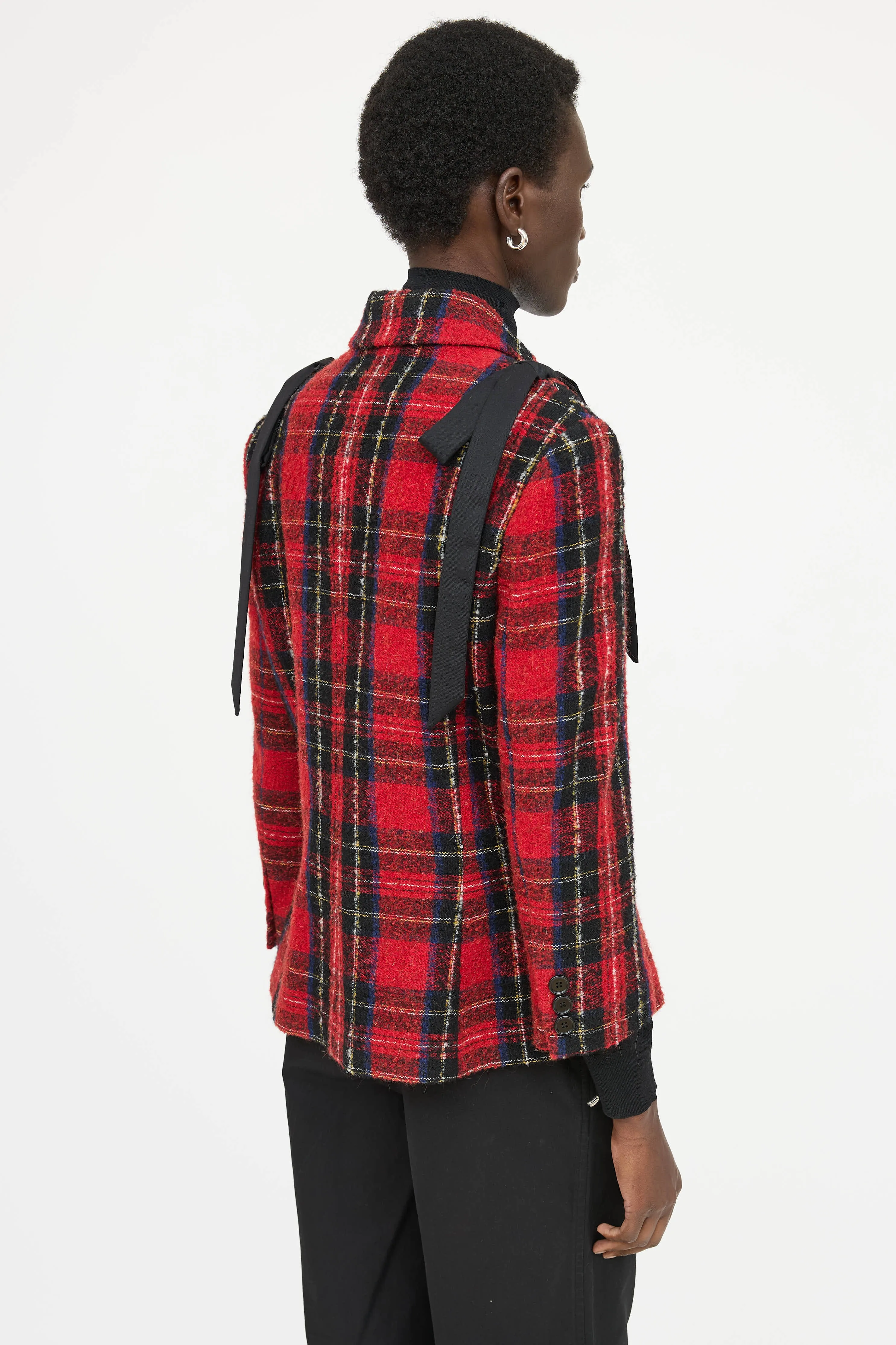 Plaid Bow Jacket sold by VSP Consignment product image thumbnail 4