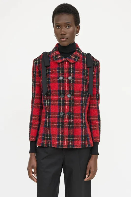 Plaid Bow Jacket sold by VSP Consignment