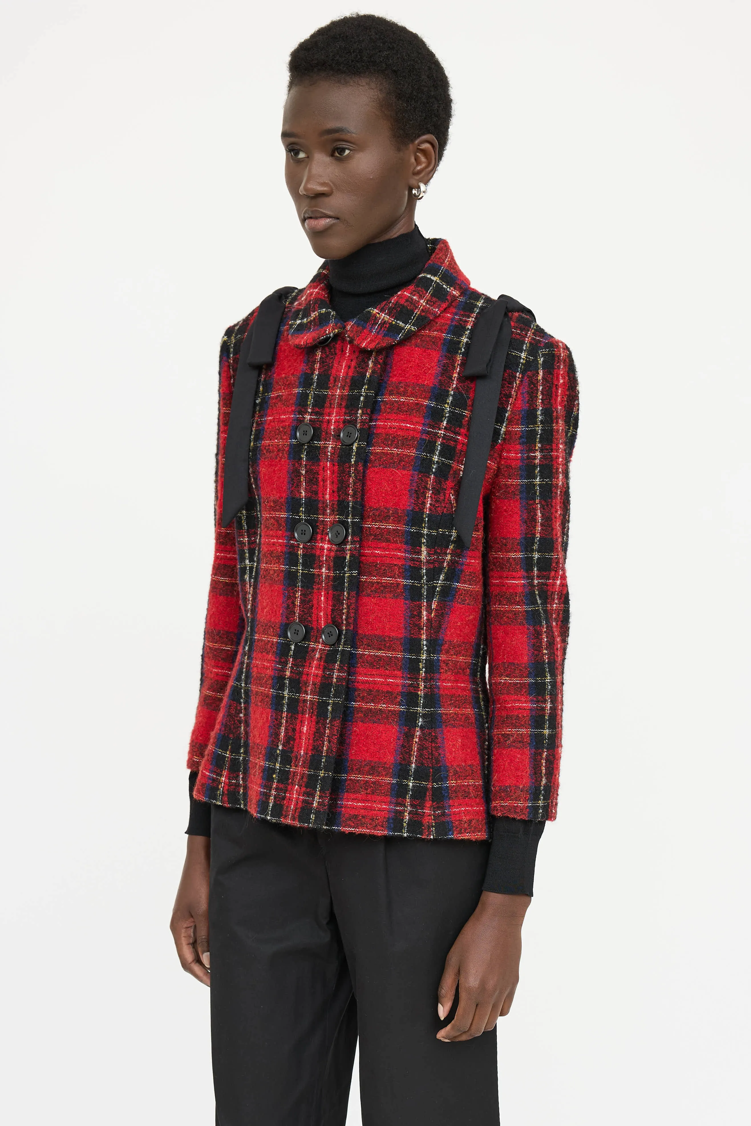 Plaid Bow Jacket sold by VSP Consignment product image thumbnail 3