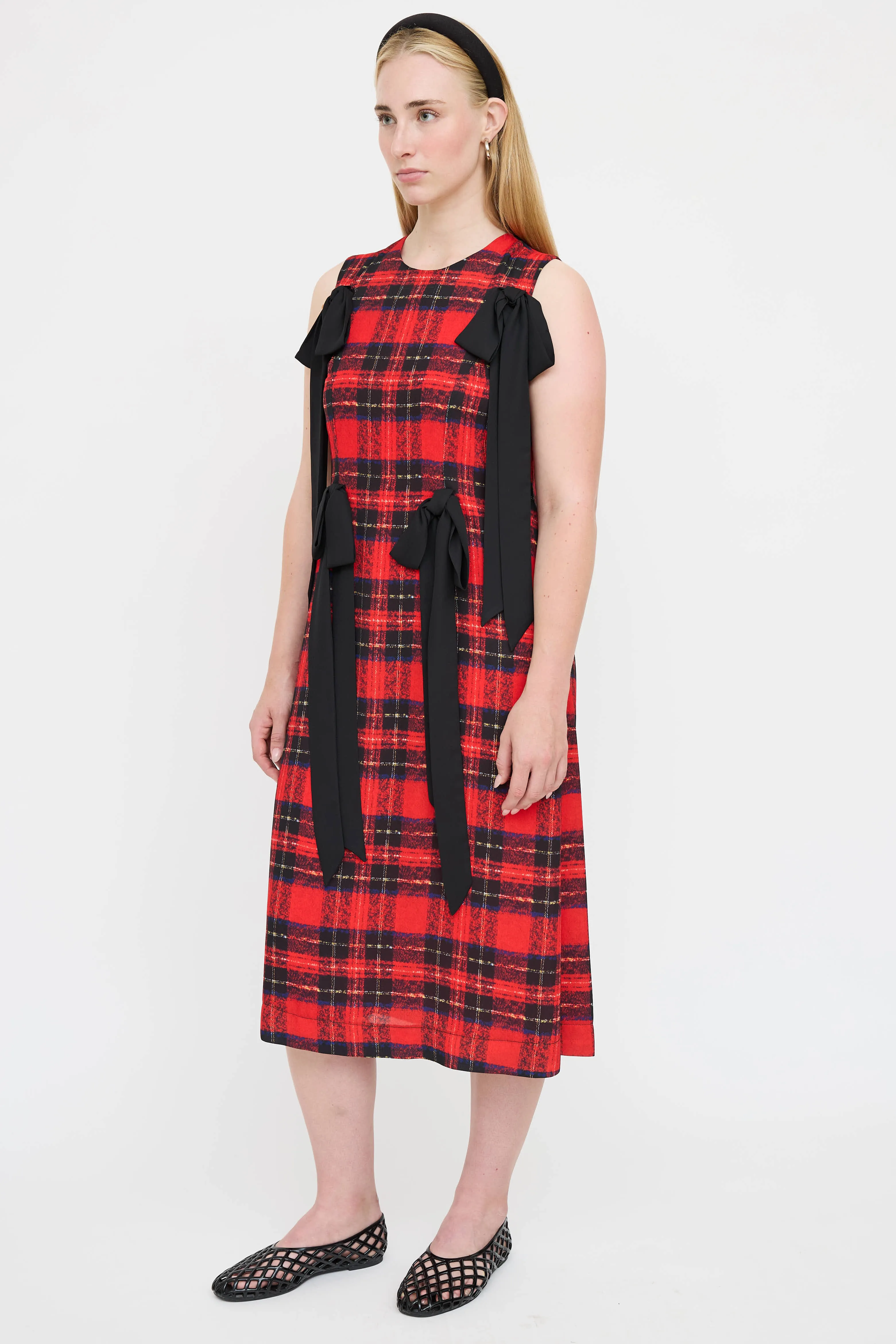 Plaid Bow Dress sold by VSP Consignment product image thumbnail 3