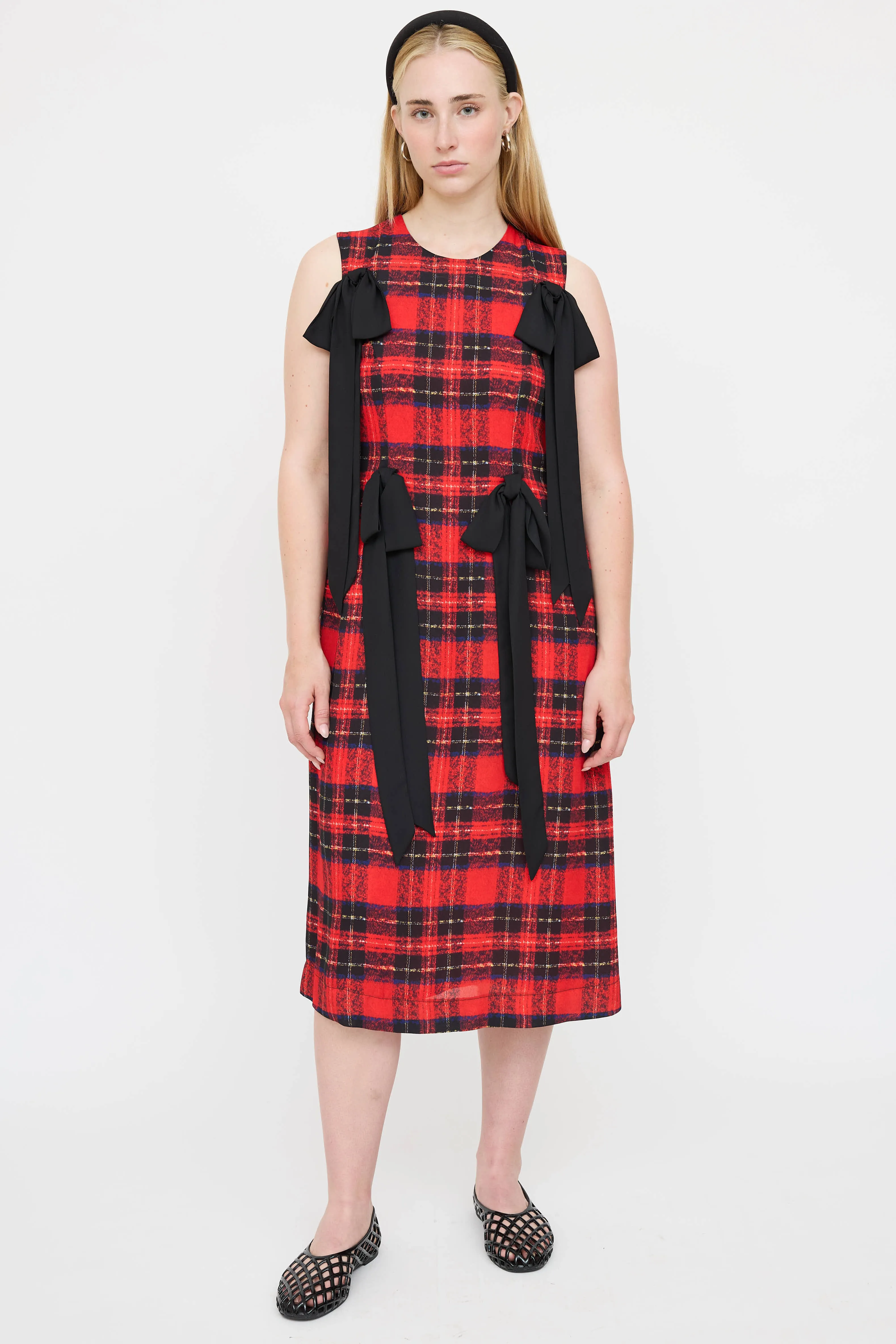 Plaid Bow Dress sold by VSP Consignment