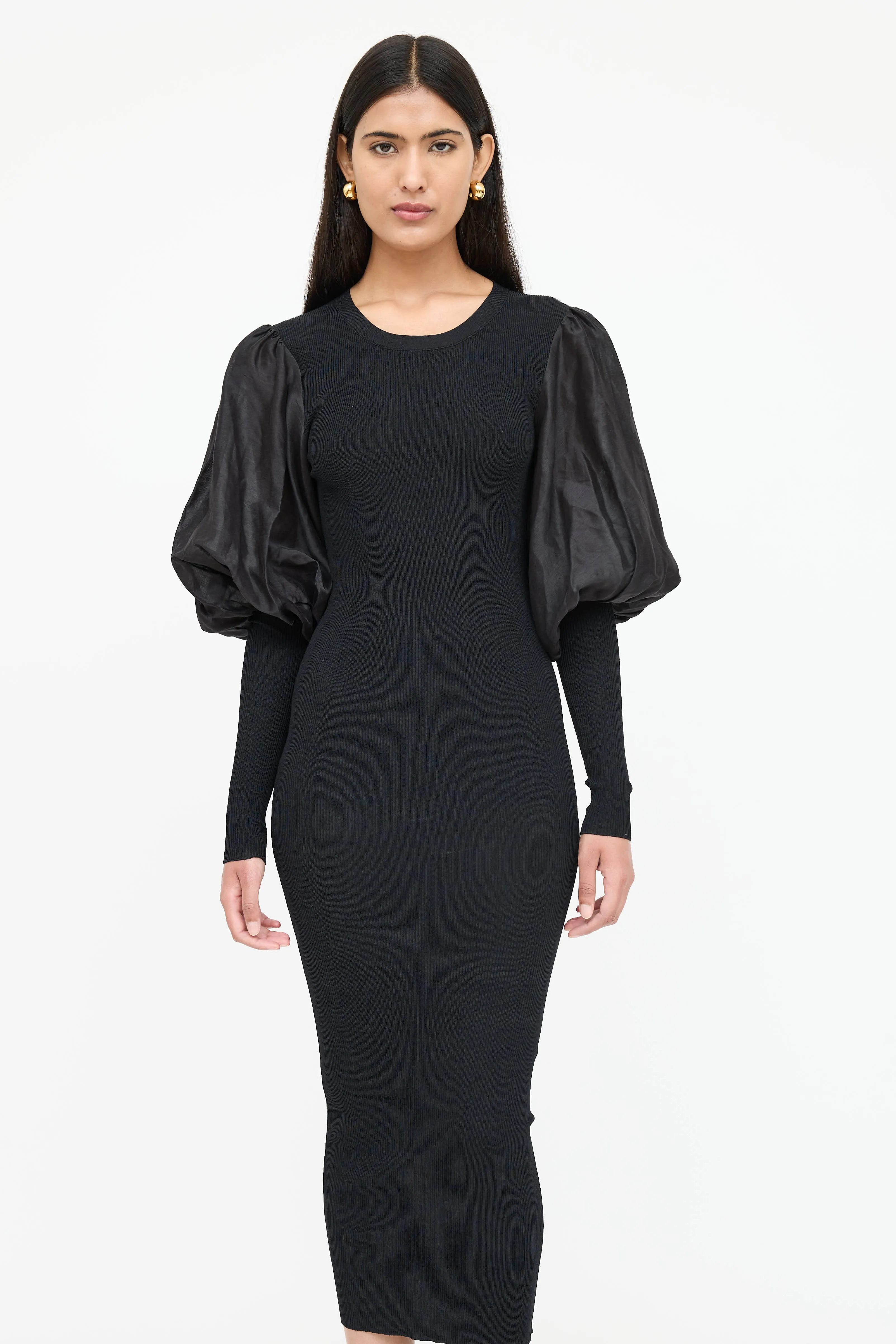 Ribbed Puffed Vignola Dress sold by VSP Consignment product image thumbnail 2