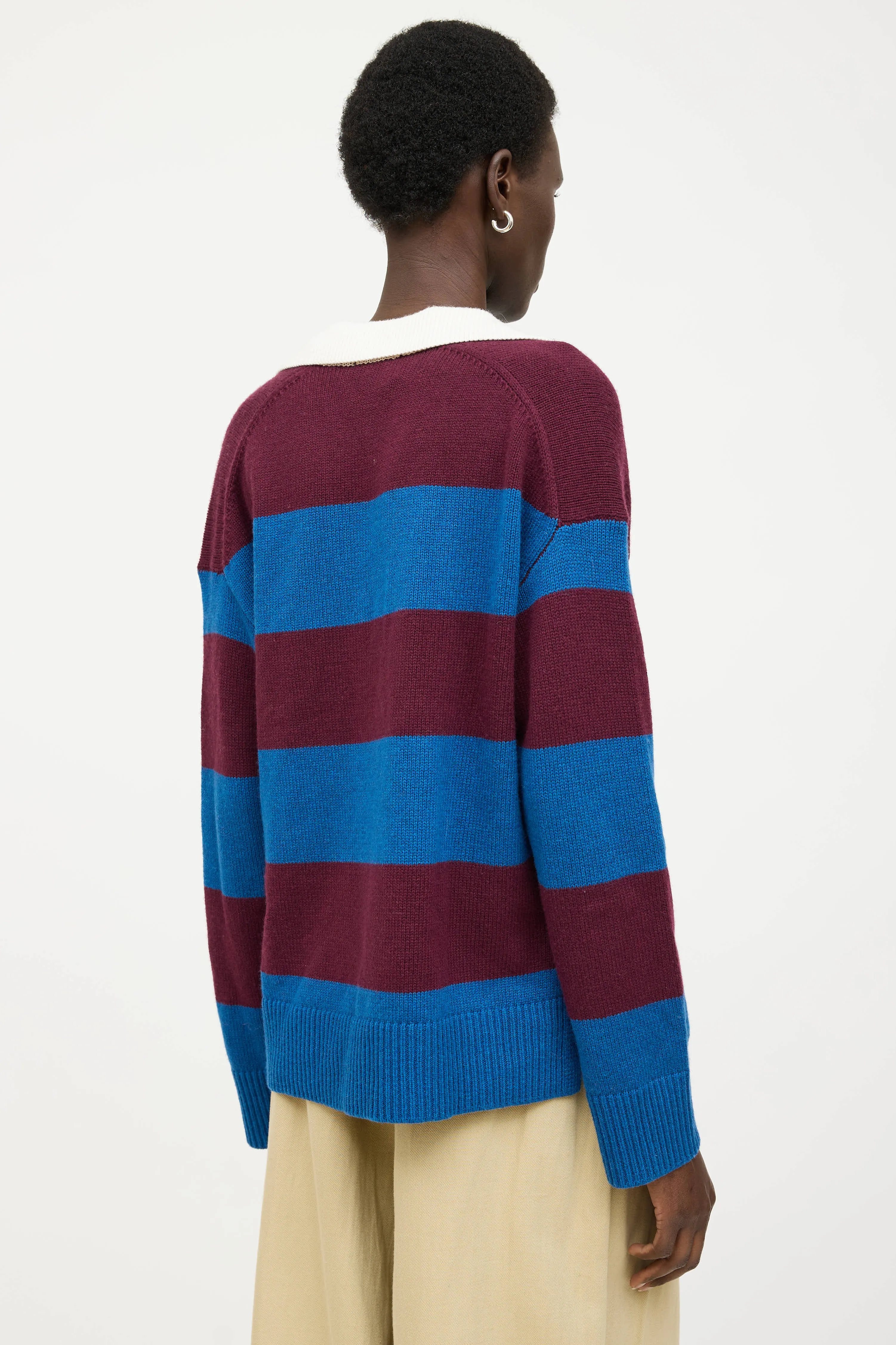 Knit Striped Polo Sweater sold by VSP Consignment product image thumbnail 3