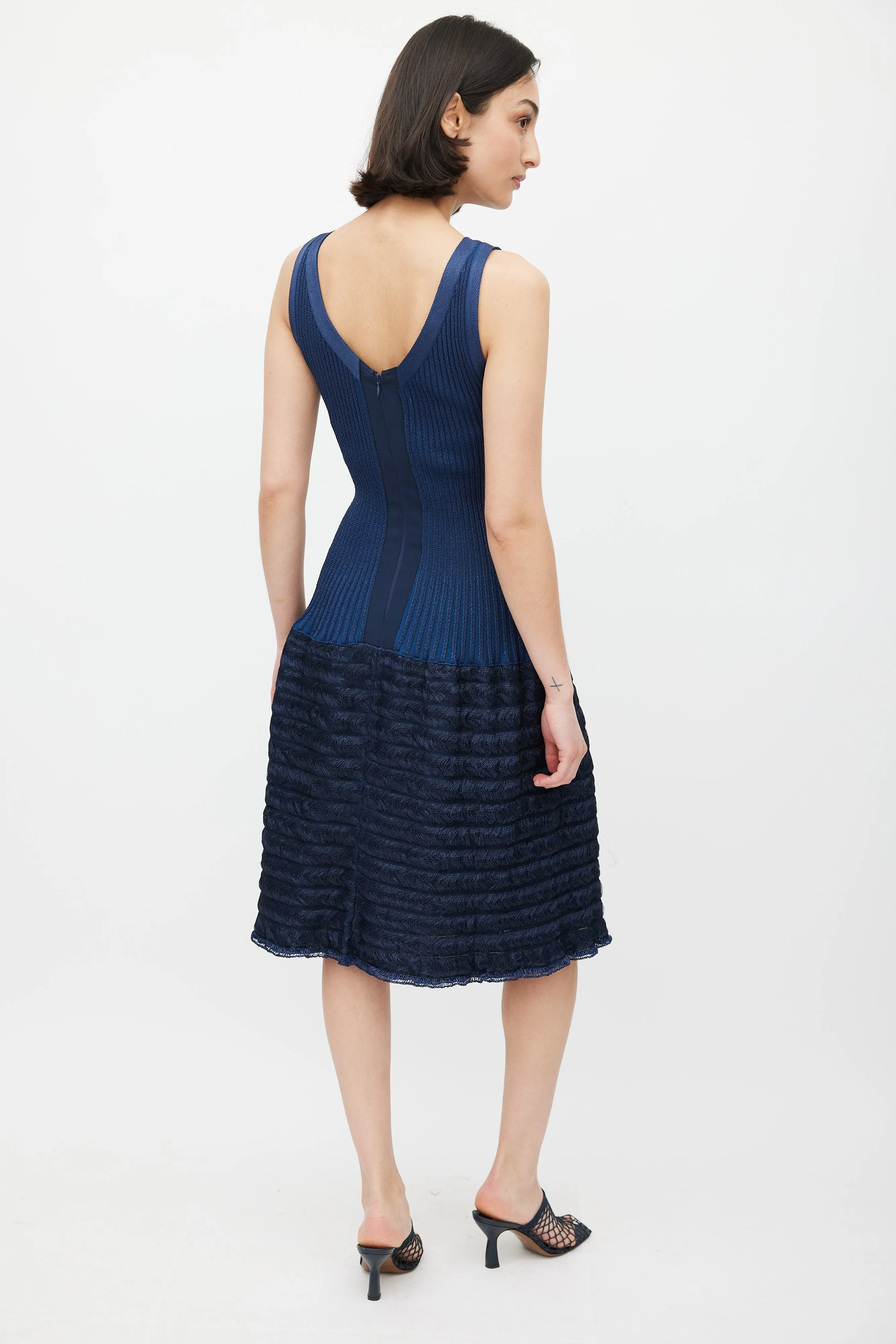 Straw Ribbed Drop Waist Dress sold by VSP Consignment product image thumbnail 5