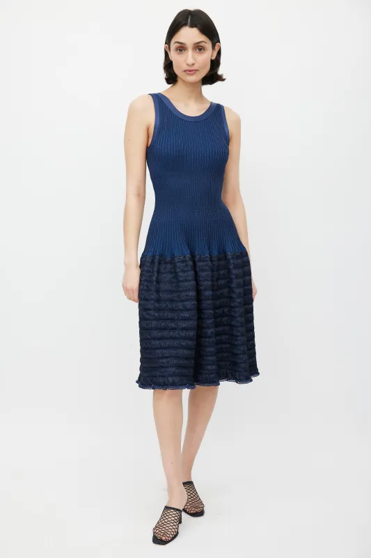Straw Ribbed Drop Waist Dress made by Alaia