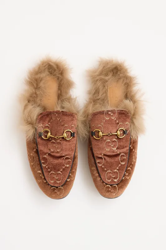 Velvet GG Princetown Fur Mule sold by VSP Consignment