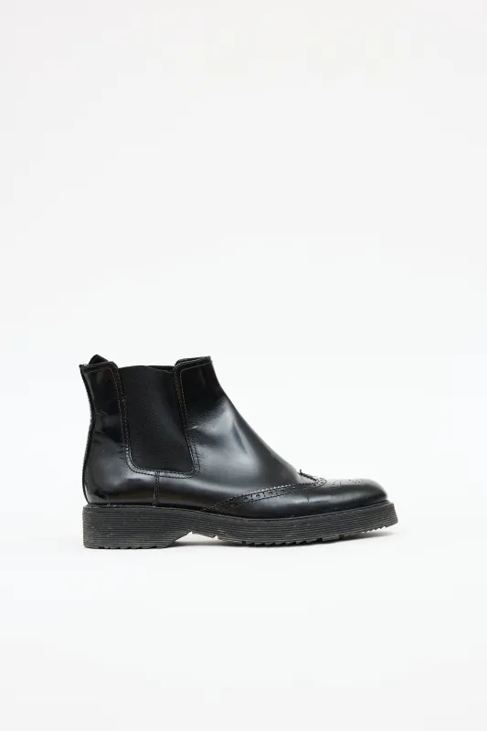 Brogue Chelsea Boot made by Prada