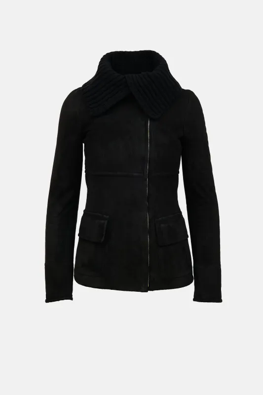 Vintage Suede Shearling Jacket sold by VSP Consignment