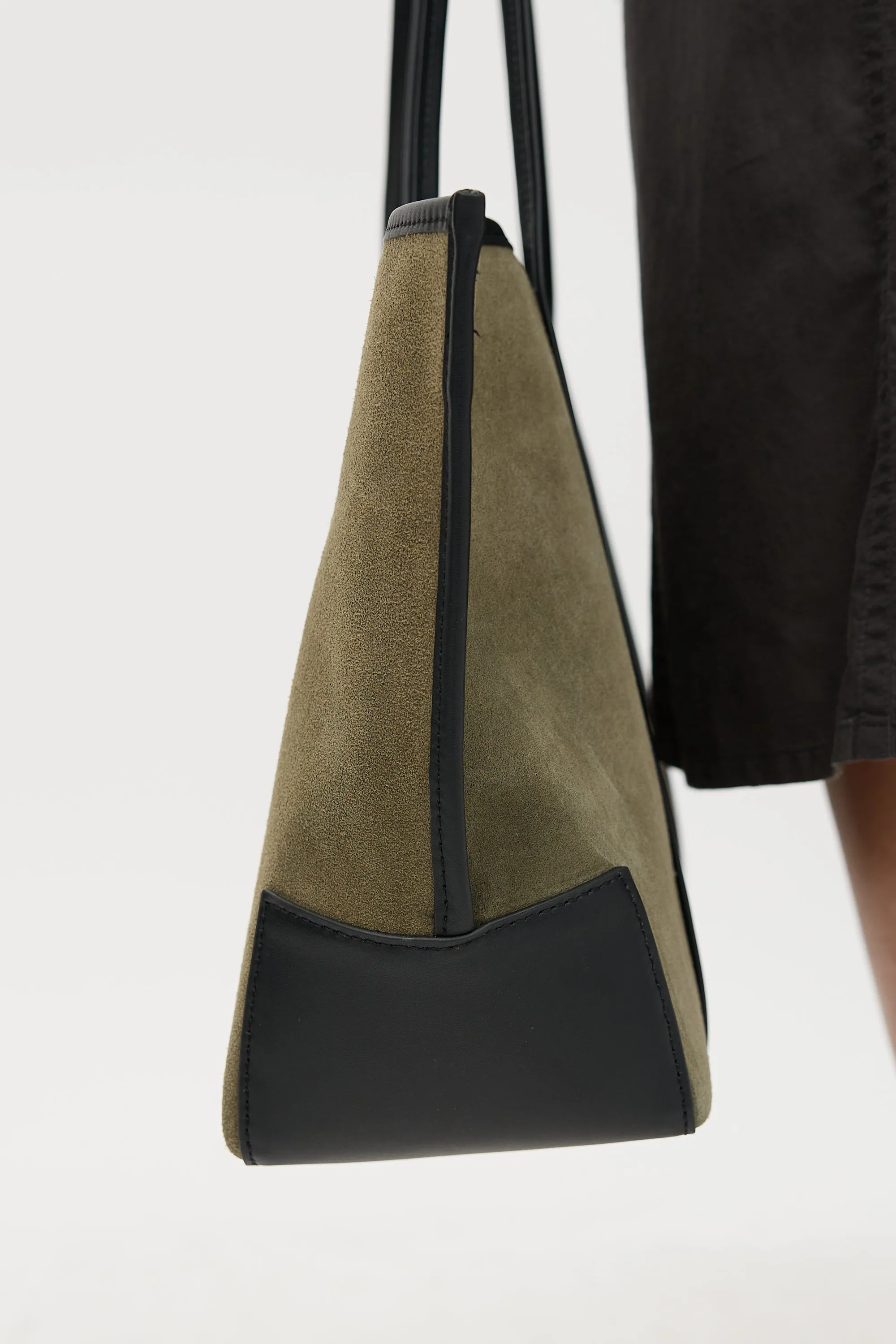 Suede & Leather Bateau Tote Bag sold by VSP Consignment product image thumbnail 5