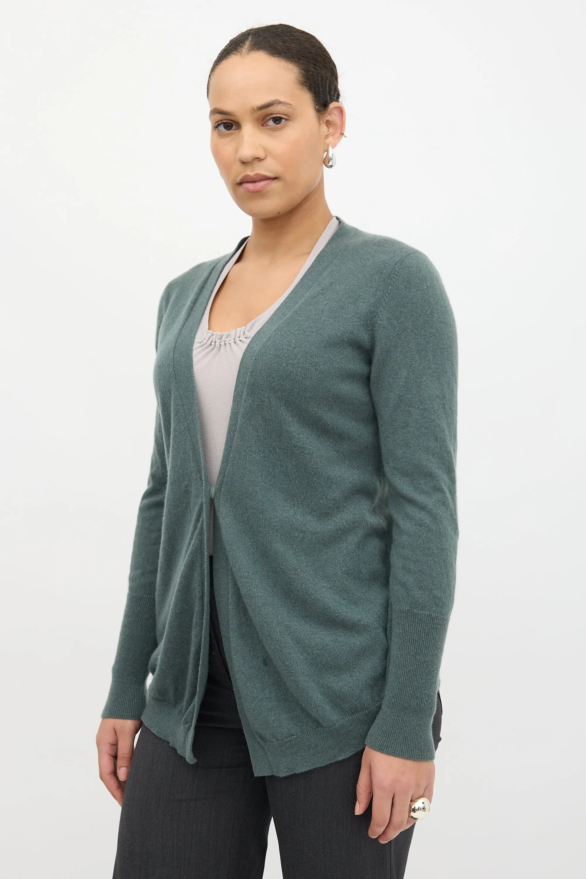 Cashmere Single Button Cardigan sold by VSP Consignment product image thumbnail 3