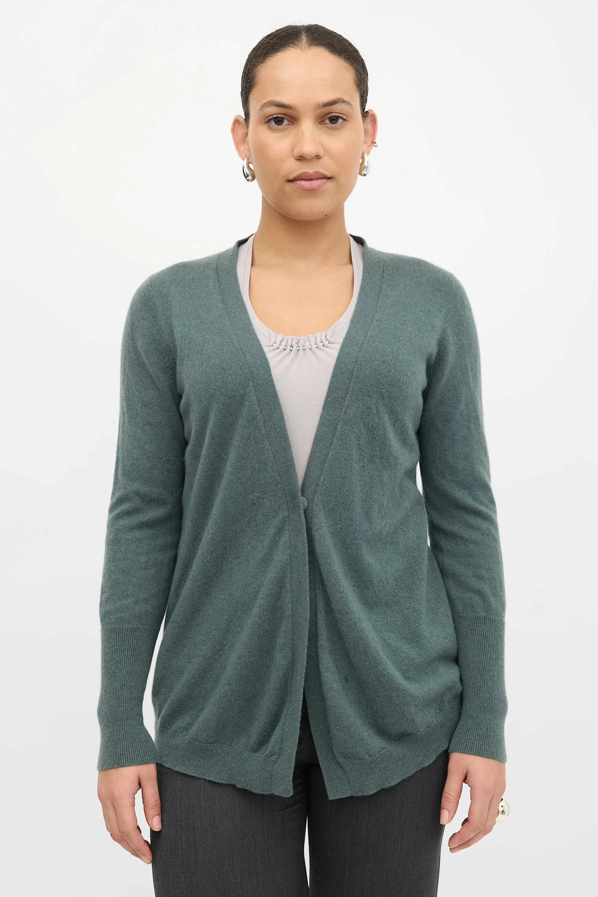 Cashmere Single Button Cardigan sold by VSP Consignment