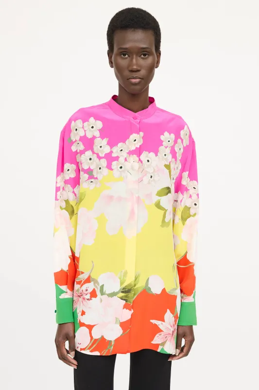 Silk Floral Blouse made by Valentino