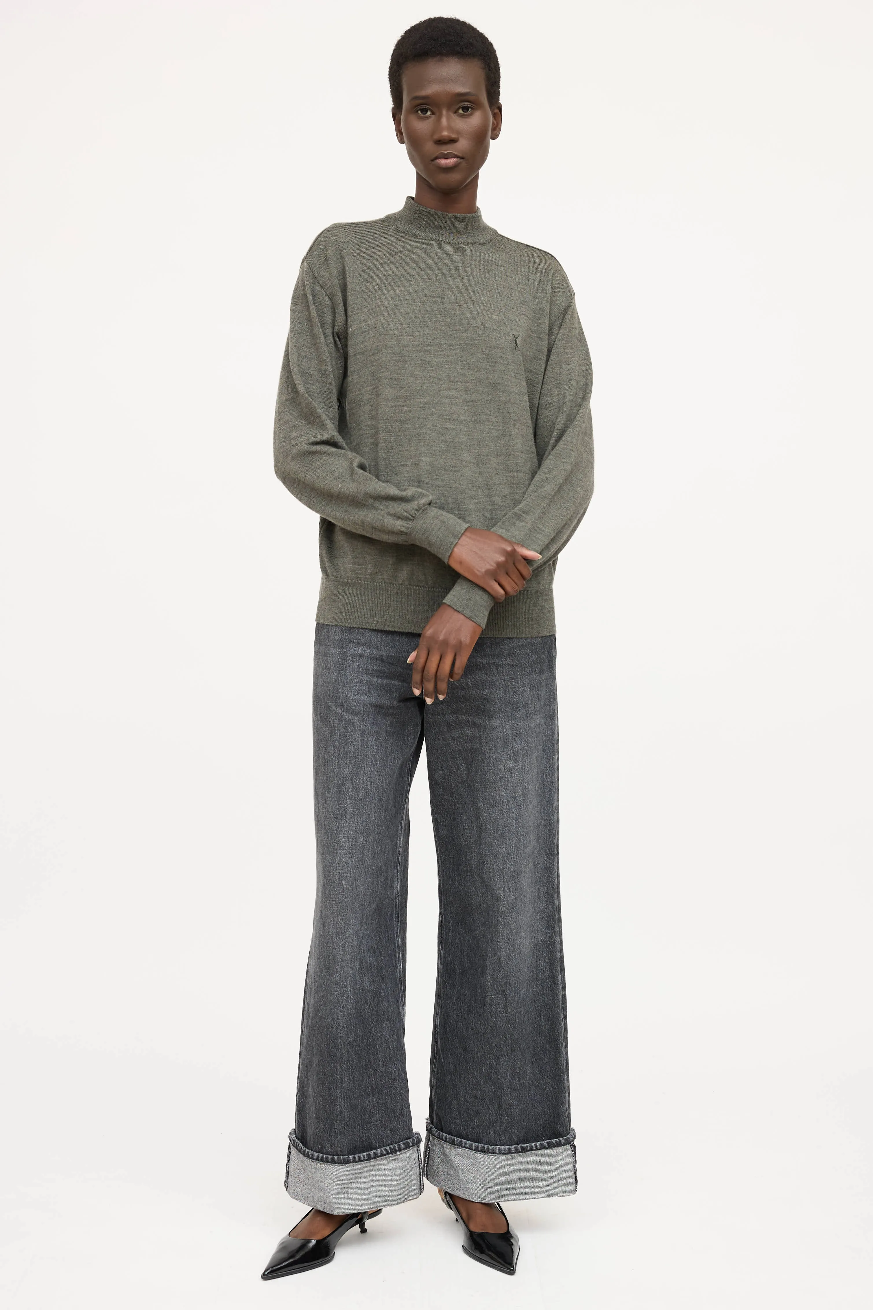 Embrodiered Mockneck Top sold by VSP Consignment product image thumbnail 5