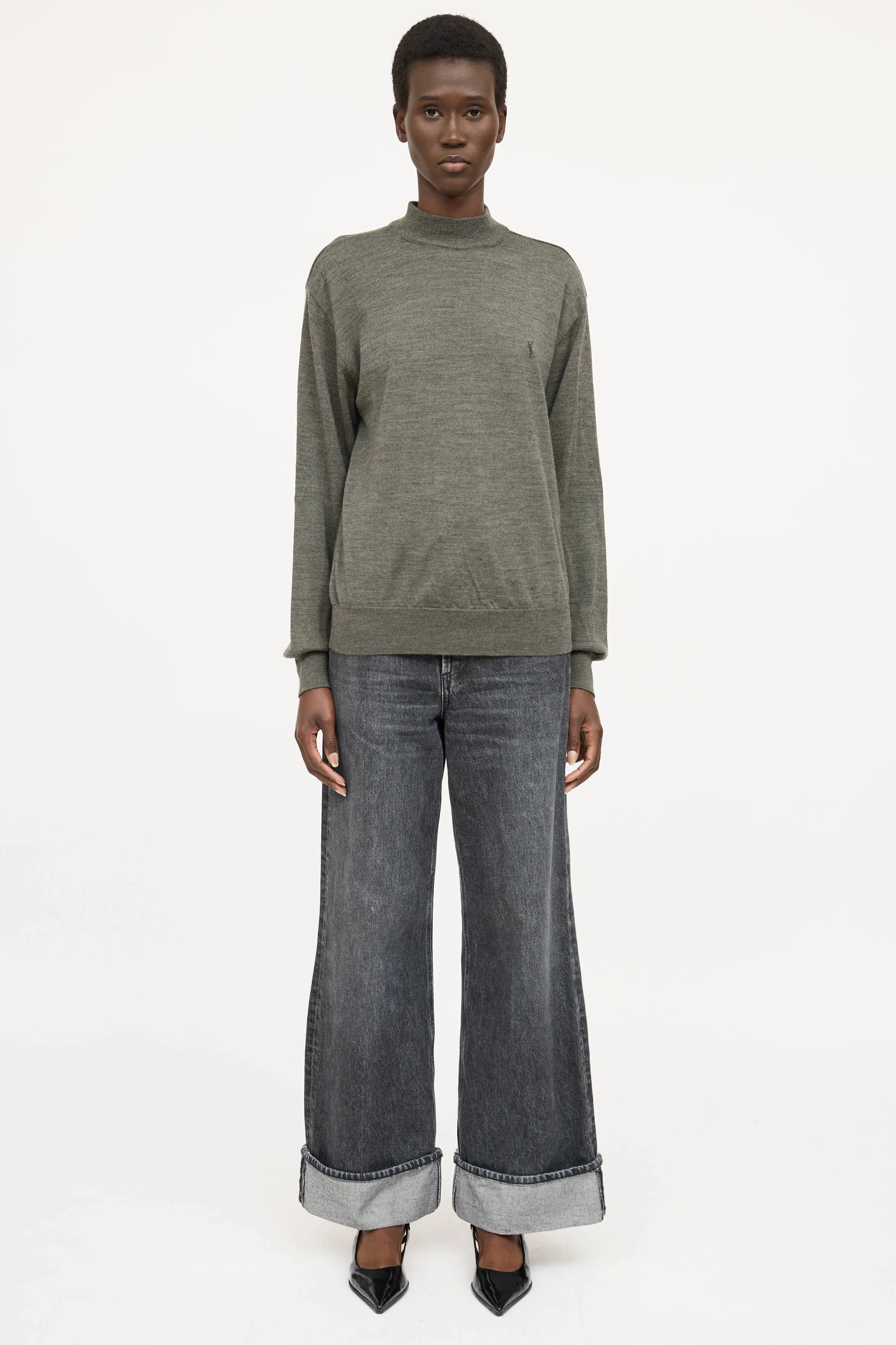 Embrodiered Mockneck Top sold by VSP Consignment product image thumbnail 2