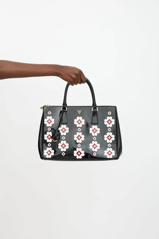 Patent Floral Galleria Bag sold by VSP Consignment