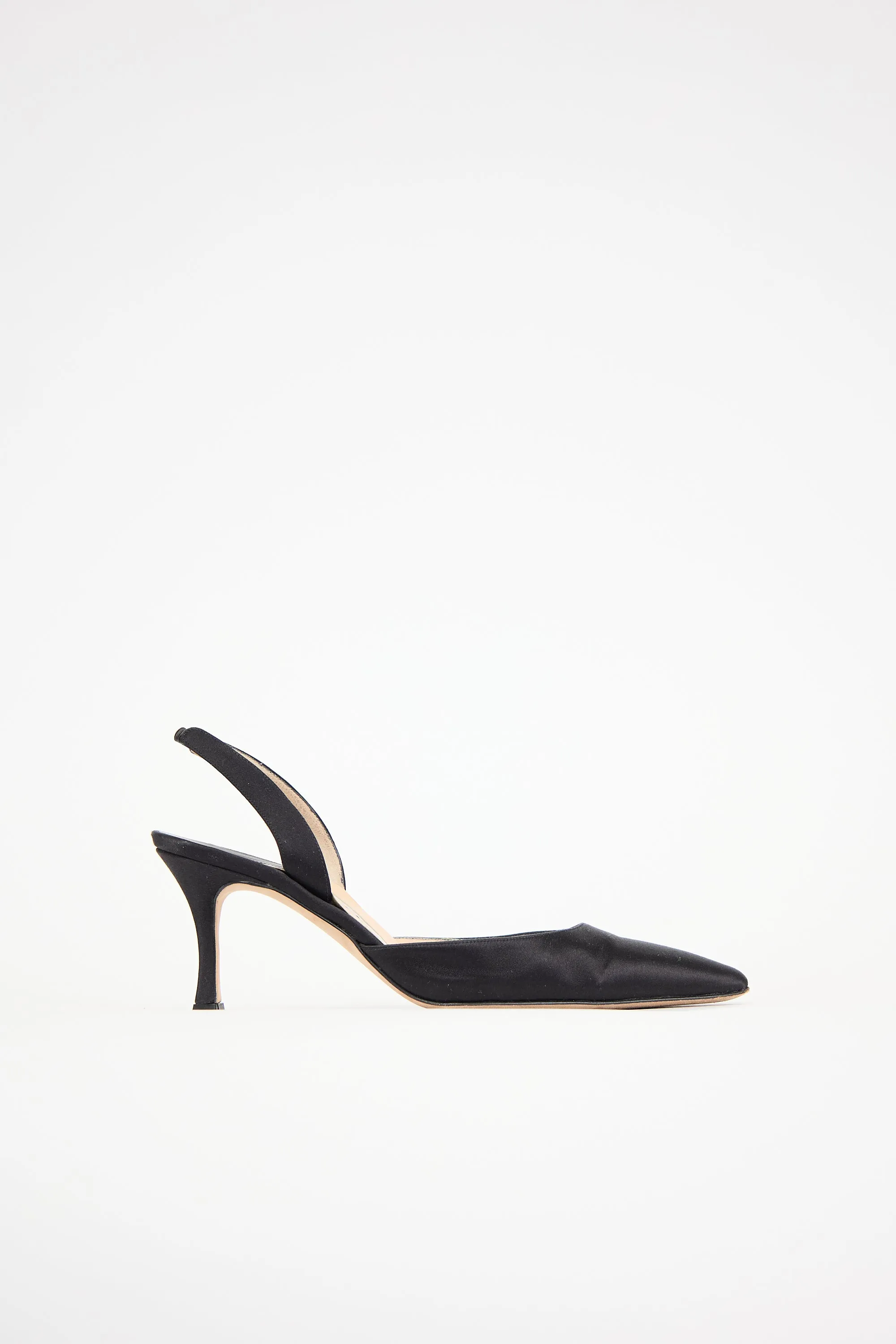 Satin Carolyne Pump sold by VSP Consignment