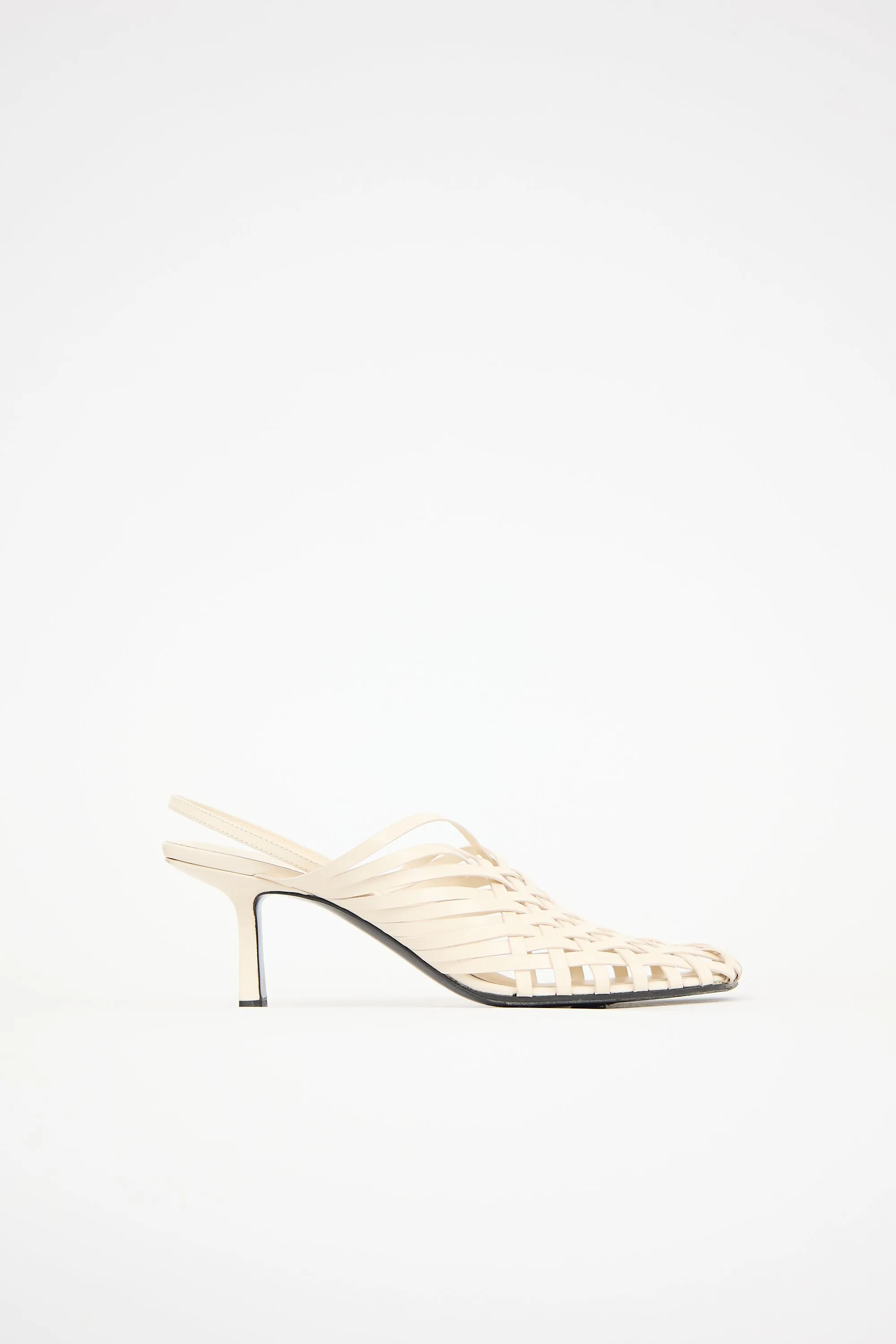 Leather Woven Mule sold by VSP Consignment