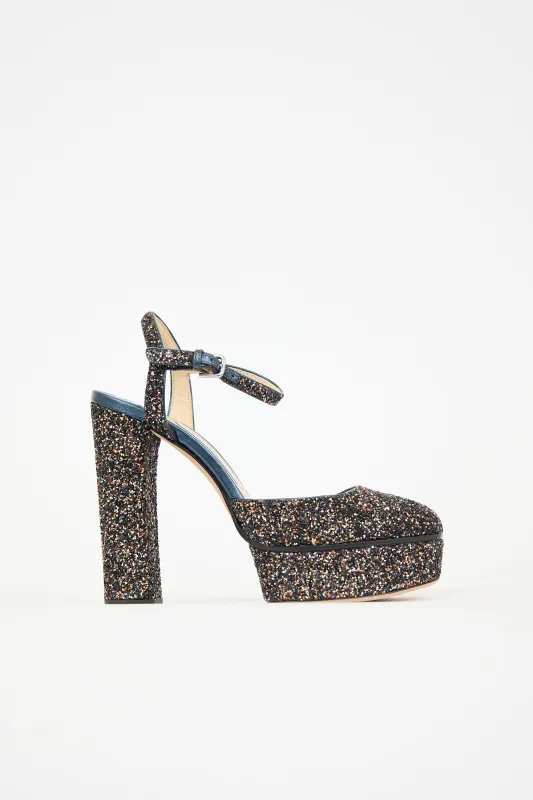 Glitter Maple Platform Heel sold by VSP Consignment