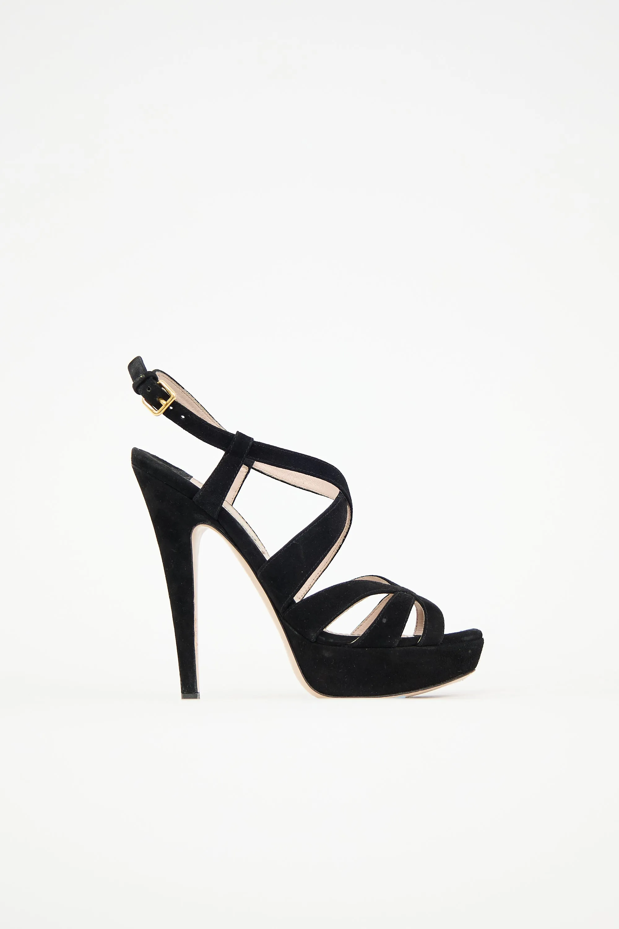 Suede Strappy Platform Heel sold by VSP Consignment