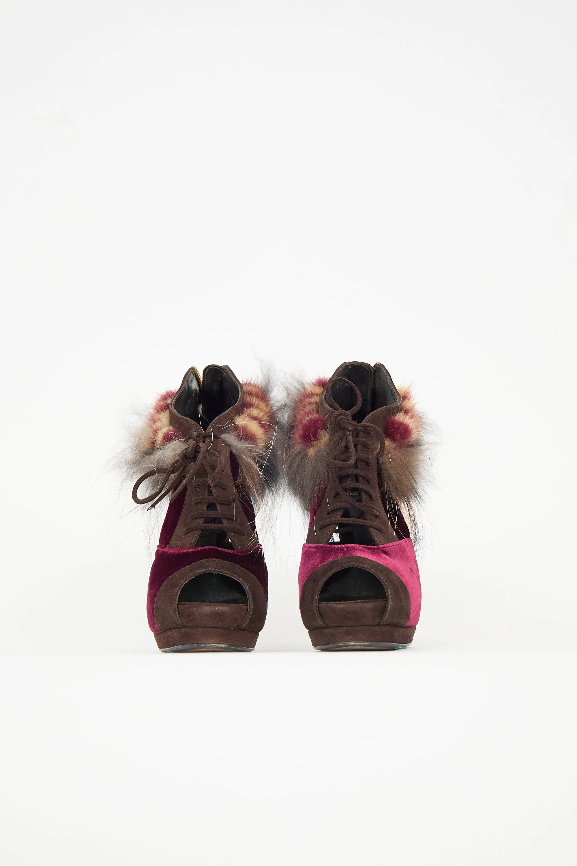 Velvet & Fur Trimmed Bootie sold by VSP Consignment product image thumbnail 3