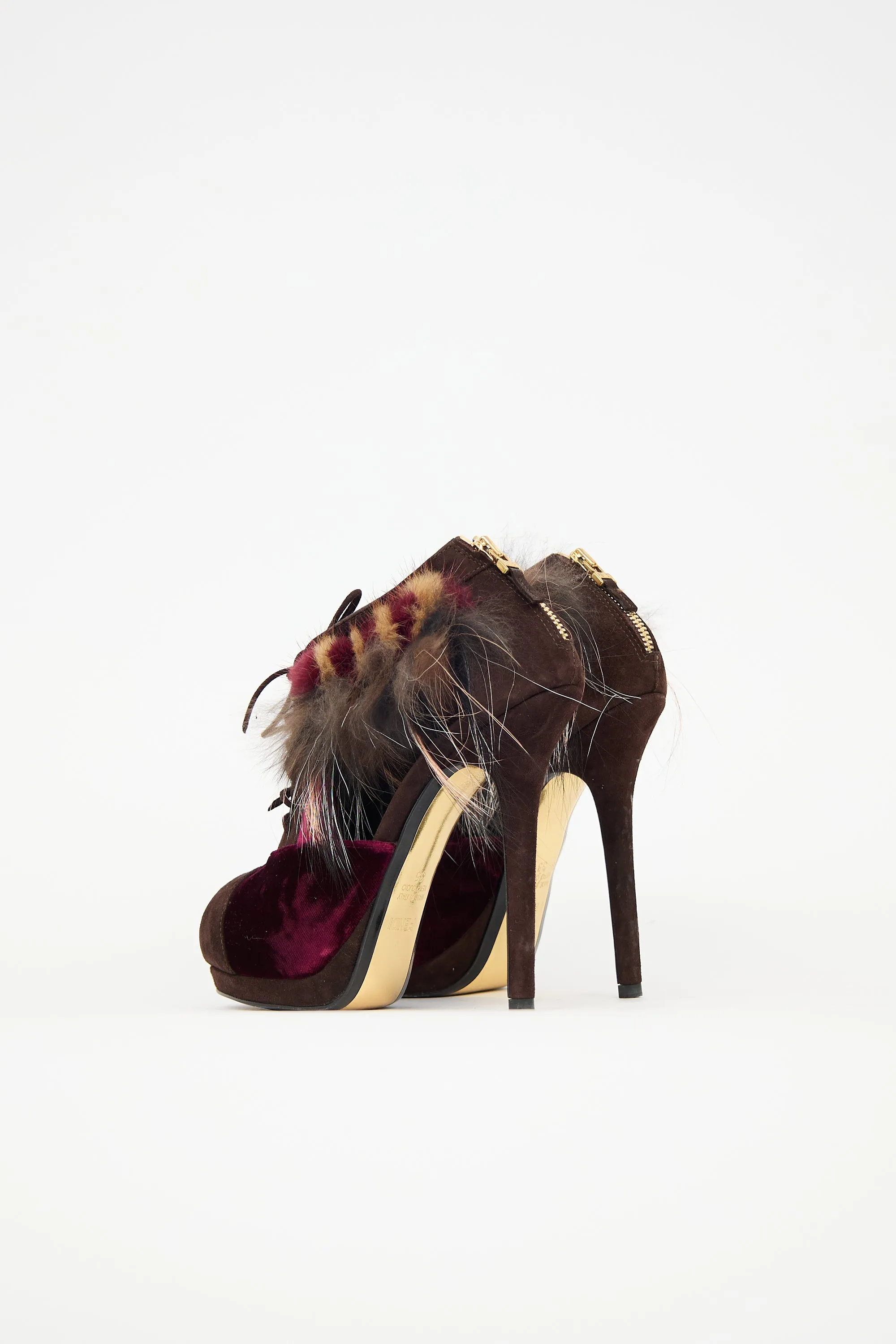 Velvet & Fur Trimmed Bootie sold by VSP Consignment product image thumbnail 4