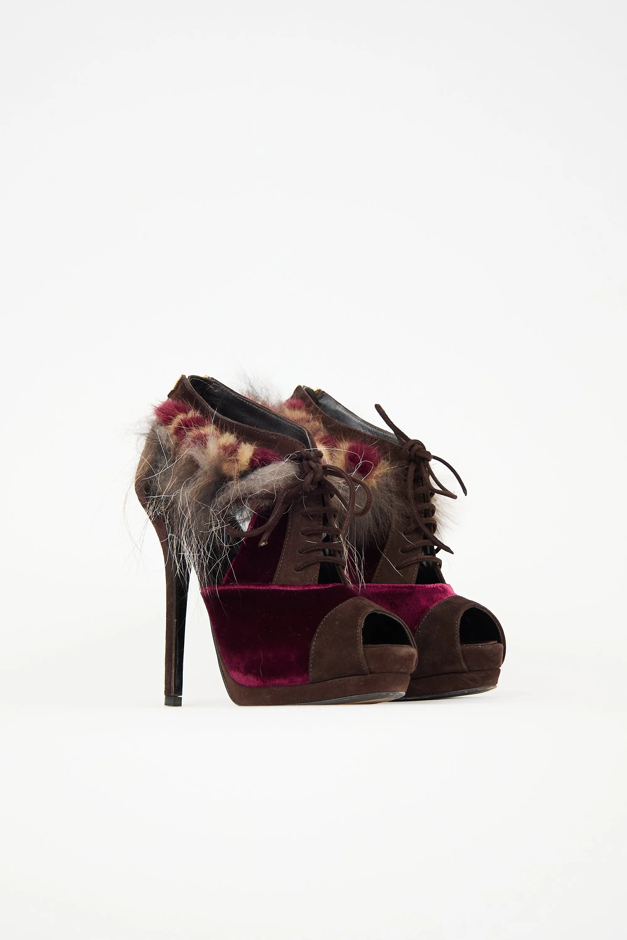 Velvet & Fur Trimmed Bootie sold by VSP Consignment product image thumbnail 2