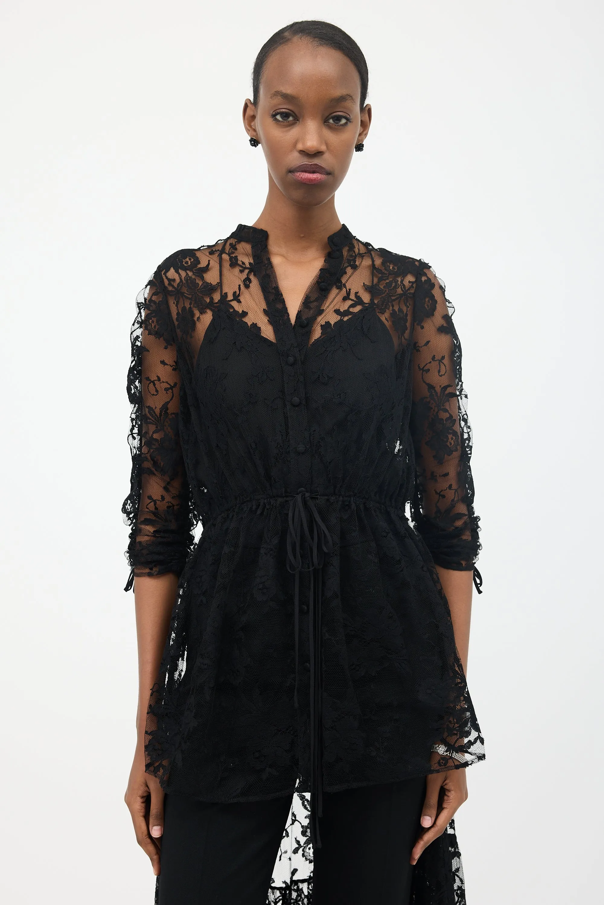Lace Hi-Low Shirt sold by VSP Consignment product image thumbnail 2